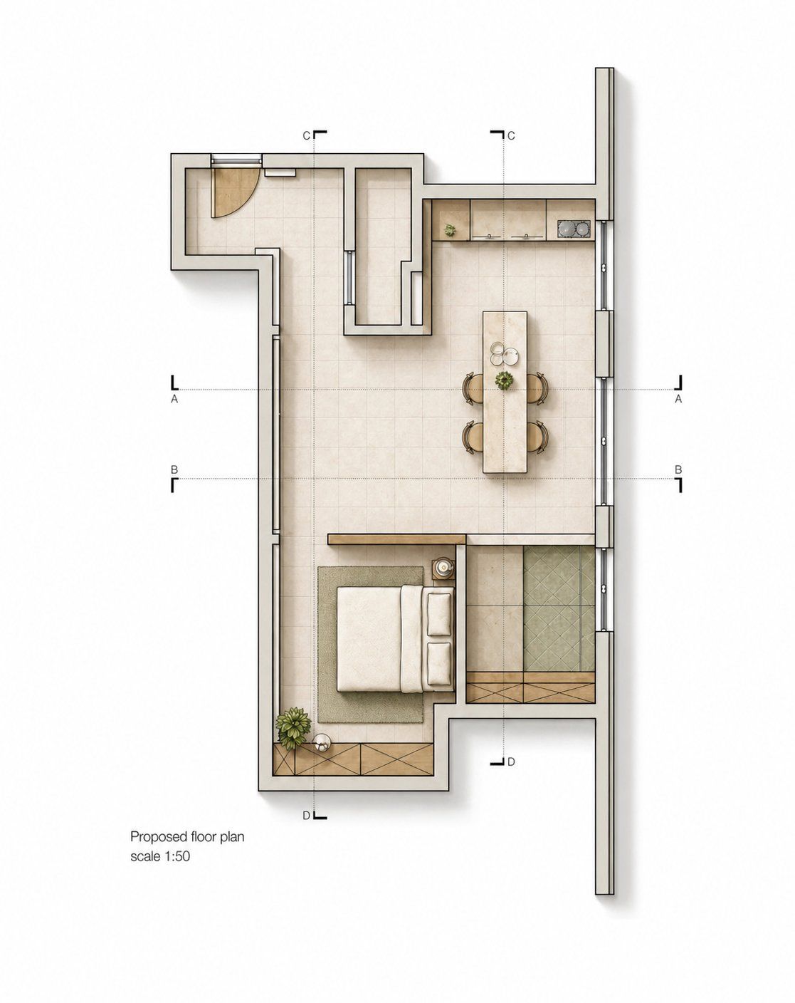 Floor plan at 1:50